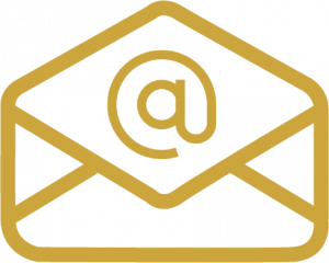 Icone mail en or